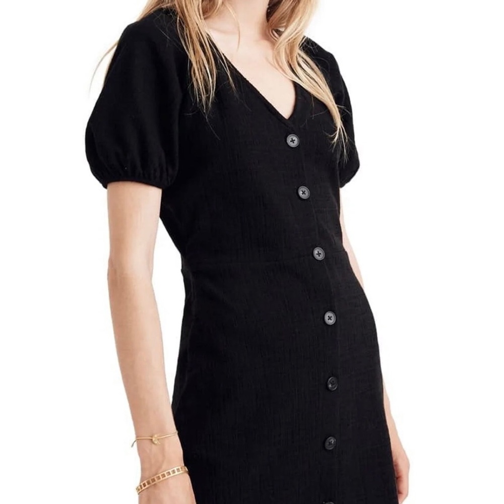 Madewell Texture + Thread Black Dress